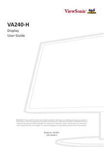 Manual ViewSonic VA240-H LCD Monitor