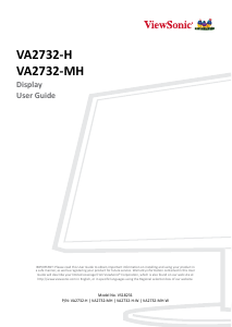 Handleiding ViewSonic VA2732-MH-W LCD monitor