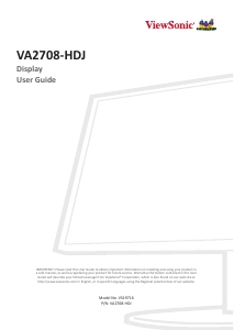 Manual ViewSonic VA2708-HDJ LCD Monitor