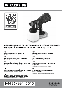 Manual de uso Parkside IAN 354661 Sistema de pintura