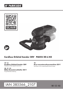 Manual Parkside IAN 385566 Random Orbital Sander