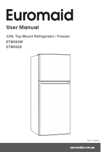 Handleiding Euromaid ETM362W Koel-vries combinatie