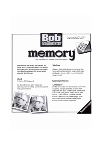 Bedienungsanleitung Ravensburger Bob the Builder Memory