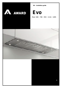 Manual Award EVO780S-1100 Cooker Hood