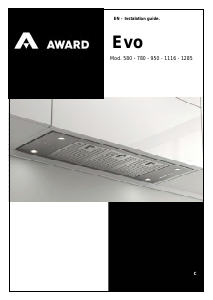 Manual Award EVO780S-1250 Cooker Hood