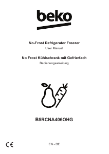 Manual BEKO B5RCNA406OHG Fridge-Freezer