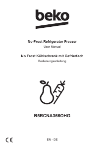 Manual BEKO B5RCNA366OHG Fridge-Freezer