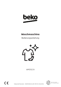 Bedienungsanleitung BEKO WMO922A Waschmaschine