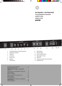 Посібник Gorenje GS53110W Посудомийна машина