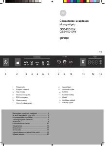 Használati útmutató Gorenje GS541D10X Mosogatógép