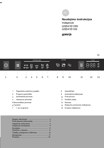 Vadovas Gorenje GS541D10X Indaplovė