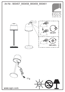 Bedienungsanleitung Eglo 900458 Leuchte