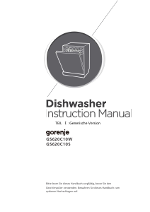 Bedienungsanleitung Gorenje GS620C10S Geschirrspüler