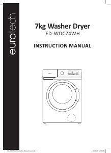 Manual Eurotech ED-WDC74WH Washer-Dryer