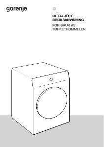 Bruksanvisning Gorenje DNE8B/G Tørketrommel