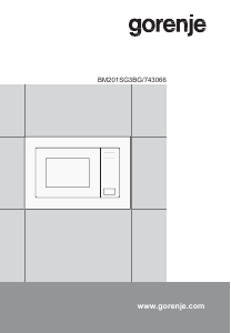 Brugsanvisning Gorenje BM201SG3BG Mikroovn