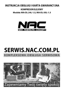 Instrukcja NAC MA-OL-24L-1.5 Kompresor