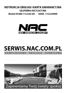 Instrukcja NAC ES38A-115-230-GN Szlifierki oscylacyjne