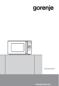 Brugsanvisning Gorenje MO20A3WH Mikroovn