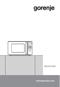 Manual Gorenje MO20A3WH Microwave