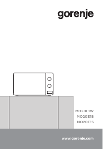 Priručnik Gorenje MO20E1S Mikrovalna pećnica