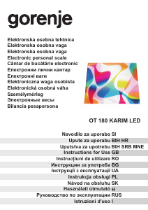 Manuál Gorenje OT180KARIM LED Váhy