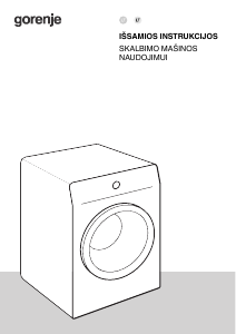 Vadovas Gorenje WNPI72SB/UA Skalbimo mašina