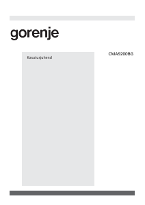 Kasutusjuhend Gorenje CMA9200BG Kohvimasin