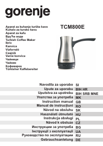 Bedienungsanleitung Gorenje TCM800E Kaffeemaschine