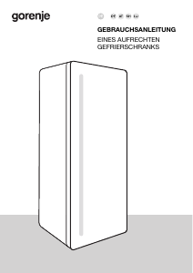 Bedienungsanleitung Gorenje FN619DAXL6 Gefrierschrank