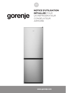 Mode d’emploi Gorenje NRK619EPXL4 Réfrigérateur combiné