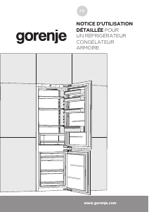 Mode d’emploi Gorenje NRKI4181E3 Réfrigérateur combiné