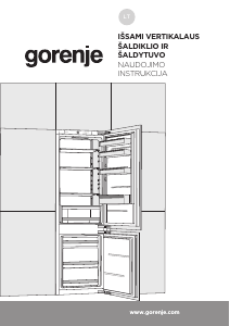 Vadovas Gorenje NRKI4182E1 Šaldytuvas-šaldiklis