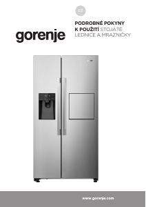 Manuál Gorenje NRS9182VXB1 Lednice s mrazákem