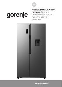 Mode d’emploi Gorenje NS9FSWD Réfrigérateur combiné