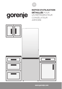 Mode d’emploi Gorenje ONRK619DBK Réfrigérateur combiné