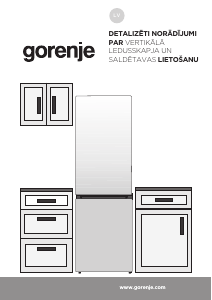 Rokasgrāmata Gorenje ONRK619DBK-L Ledusskapis ar saldētavu