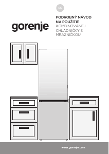 Návod Gorenje ONRK619DC-L Chladnička s mrazničkou