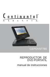 Manual de uso Continental Electric CEPDV97785 Reproductor DVD