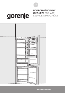 Manuál Gorenje RKI418EE1 Lednice s mrazákem