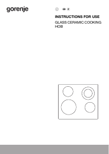 Manual Gorenje CT41SC Hob