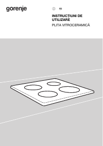 Manual Gorenje ECS648BCSC Plită