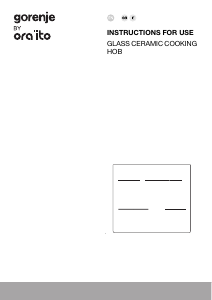 Manual Gorenje ECT648ORAB Hob