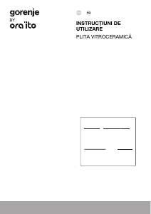 Manual Gorenje ECT648ORAB Plită