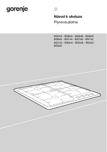 Manuál Gorenje GTW641EB Varná deska