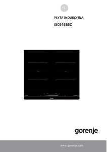 Instrukcja Gorenje ISC646BSC Płyta do zabudowy