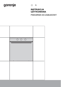 Instrukcja Gorenje BO6725E02BG Piekarnik