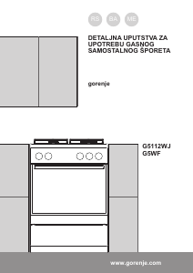 Priručnik Gorenje G5112WJ Raspon