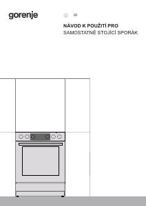 Manuál Gorenje GECS5C70XPA Sporák