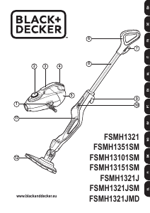 Bruksanvisning Black and Decker FSMH1321J Ångtvätt